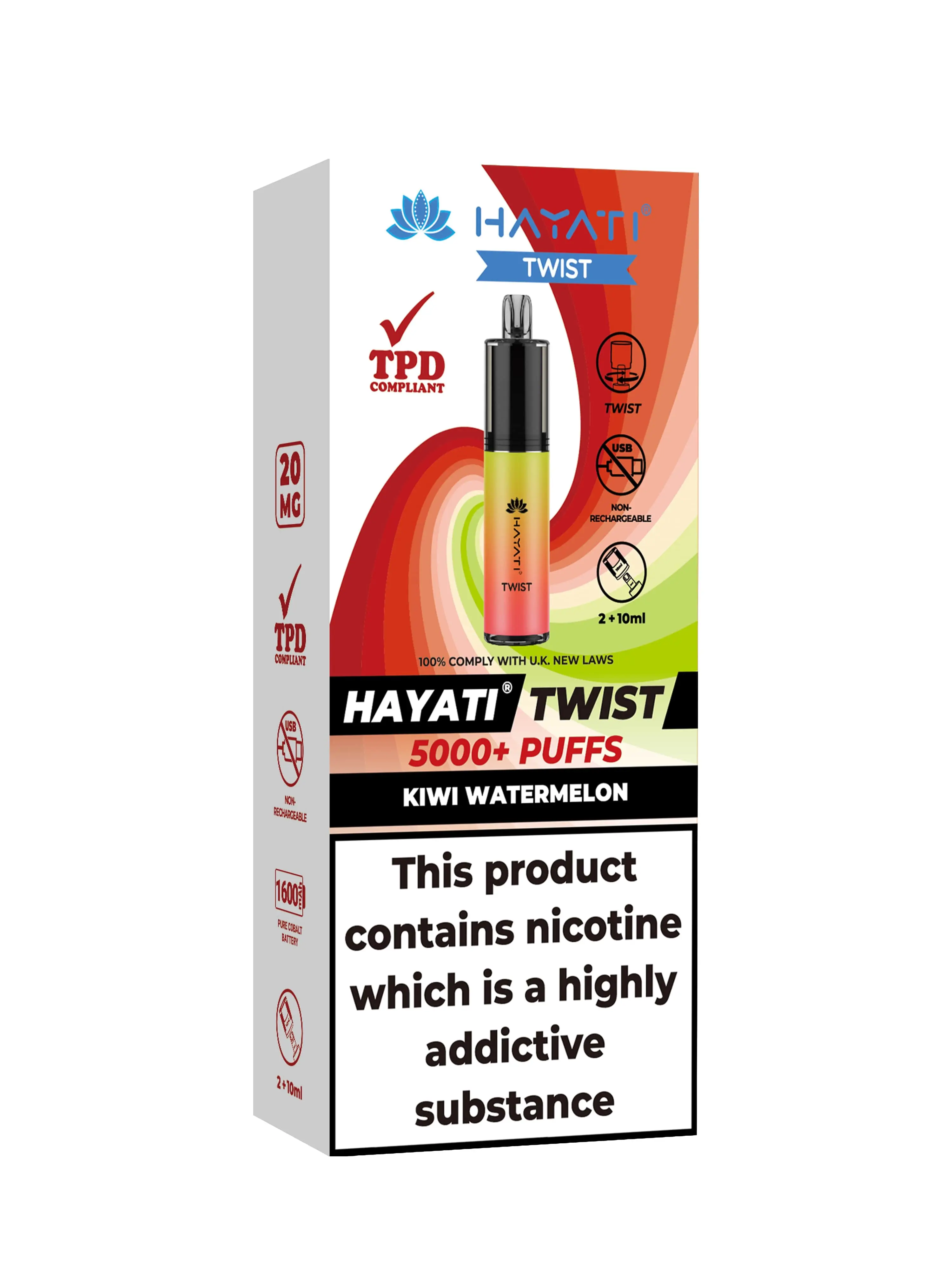 Kiwi Watermelon Hayati Twist 5000 Disposable Pod Kit